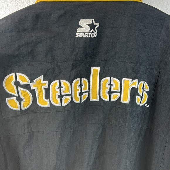 Vintage Pittsburgh Steelers Starter Pro Line Puffer Jacket Size XXL Black NFL - Picture 7 of 13